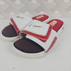 Nike Comfort Slide Red Black White Memory Foam Sandals 415205- 106 Men's Size 11